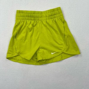 Nike Dri-Fit Girls Shorts Size Youth Small High Rise Knit Green DX4965 - Picture 1 of 6