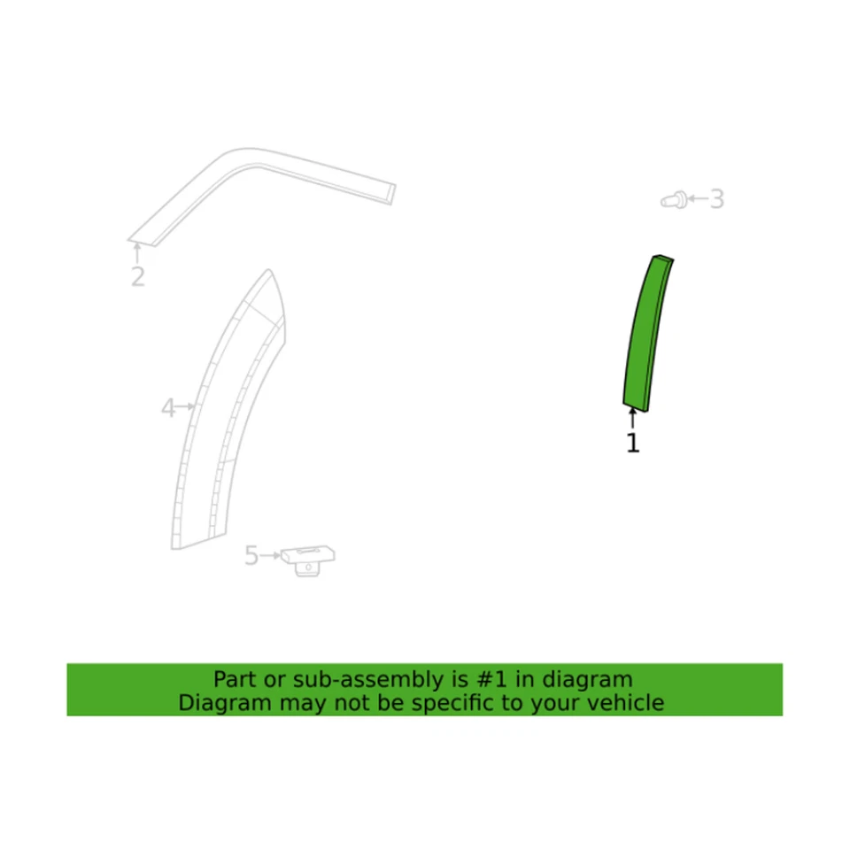 Aplique de moldura de ventana de puerta izquierda para conductor trasero Mopar genuino OEM para Dodge Charger Foto 1 de 1