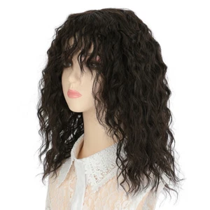 Head Wig Women's Hairpiece African Short Curly Full - Picture 1 of 11