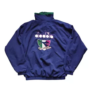 Vintage 90s Diadora Italy National Team Track Top Jacket Size L - Picture 1 of 11