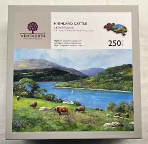 Wentworth Wooden Puzzles HIGHLAND CATTLE Clive Madgwick 250pc 360mm x 250mm - Picture 1 of 3