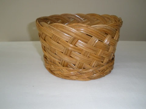 Woven Basket 4 Inches Tall 6.5 Inches Wide -  Round Wicker Basket Pot Holder Cover