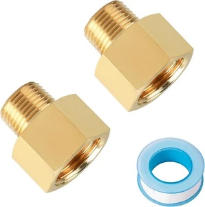1/2 Inch Male x 3/4 Female NPT Reducer, Brass Pipe Fitting Adapters, 1/2'' A3 - Picture 1 of 8