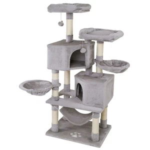 B-Ware: lionto Katzenbaum 145 cm Kratzbaum Kletterbaum superweiches Plüsch - Bild 1 von 7