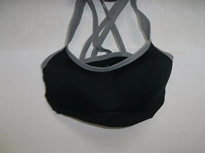 Lily Of France Active Bra Black/Gray Large New!!! - Image 1 of 2