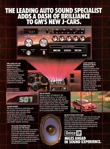 Anuncio impreso estéreo de radio para automóvil AC Delco de colección 1981 - Imagen 1 de 1