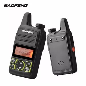 2x BAOFENG T1 Mini Walkie Talkie UHF Pocket PMR446 Radio & PTT Headset Earpiece - Picture 1 of 12