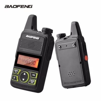 2x BAOFENG T1 Mini Walkie Talkie UHF Pocket PMR446 Radio & PTT Headset Earpiece - Image 1 of 4