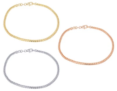 Pulsera Cadena Franco Sólida 2.5mm Oro 10K 6"-8" Foto 1 de 4