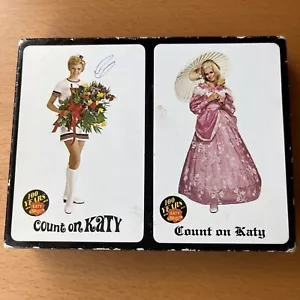 Vintage 1970 Count on Katy M K T Railroad Playing Cards 100th Anniversary 2 Deck - Picture 1 of 10