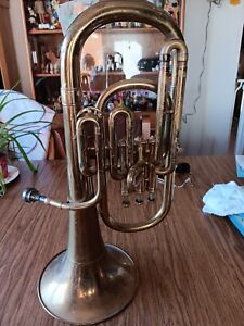 Vintage Pan American Elkhart Indiana Alto Horn with mouthpiece NO case few dings