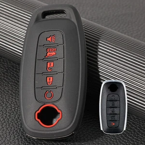 Silicone Smart Key Chain Cover Case Protect _For Nissan Qashqai Pathfinder Rogue - Picture 1 of 10