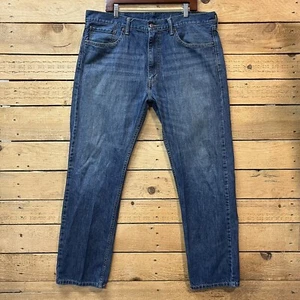 Levis Vintage 505 Jeans Mens Regular Fit Straight Leg Blue 38x32 Cotton Dark - Picture 1 of 12