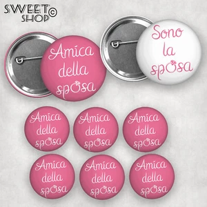 Spille Spilla ADDIO NUBILATO SPOSA MATRIMONIO FESTA GADGET PINS BRIDE DAMIGELLA - Picture 1 of 3