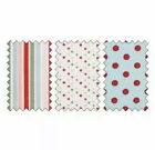 2 Stampin Up Designer Fabric Candy Cane 3 Quarter Squares New Sealed Retired