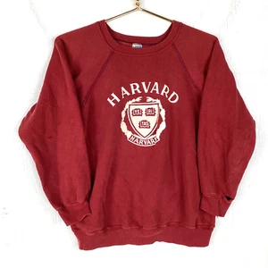 Vintage Harvard Champion 1970s Sweatshirt Crewneck Size Large Red Ncaa - Bild 1 von 6