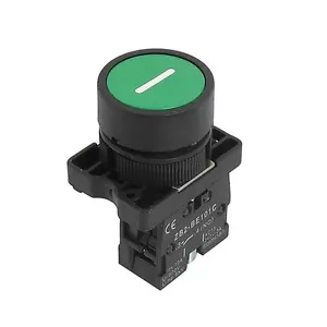 5Pcs 22mm NO N/O Green Sign Momentary Push Button Switch 600V 10A ZB2-EA3311 - Picture 1 of 2