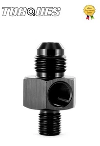 AN-6 (AN6) auf M10x1.0 mit 1/8" NPT Side Port Adapter Stärke in schwarz - Bild 1 von 1