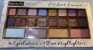 Beauty Treats Perfect Escape Eyeshadow Palette 16 Pigmented Colors 4 Highlighter - Picture 1 of 8