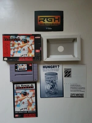 CAL RIPKEN JR BASEBALL SUPER NINTENDO USA SNES GAME NEAR MINT CON - Image 1 of 4