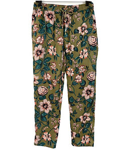Lauren Ralph Lauren Women’s Silky High Rise Pull on Pants Size 4 Floral Olive