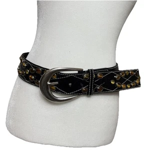 Cinturón Michael Kors Mujer Cintura Ancha, Marrón Adornado 28-32 Pulgadas Cintura Pequeño - Imagen 1 de 9