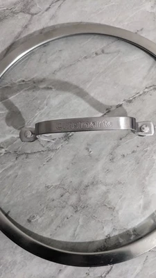 Cuisinart Replacement Glass Lid Only . Outer Rim  10" inch Inner Lip 9.25" inch - image 1 of 4