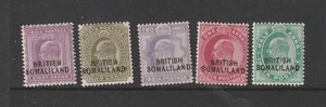 Somalilandia 1903 Opt on India 5 vals a 8 como se muestra MM - Imagen 1 de 2