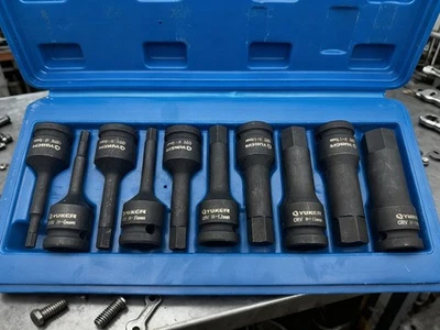 1/2'' Drive Allen / hex key bit impact socket set H5 - H19MM Metric Deep NEW - Image 1 of 4