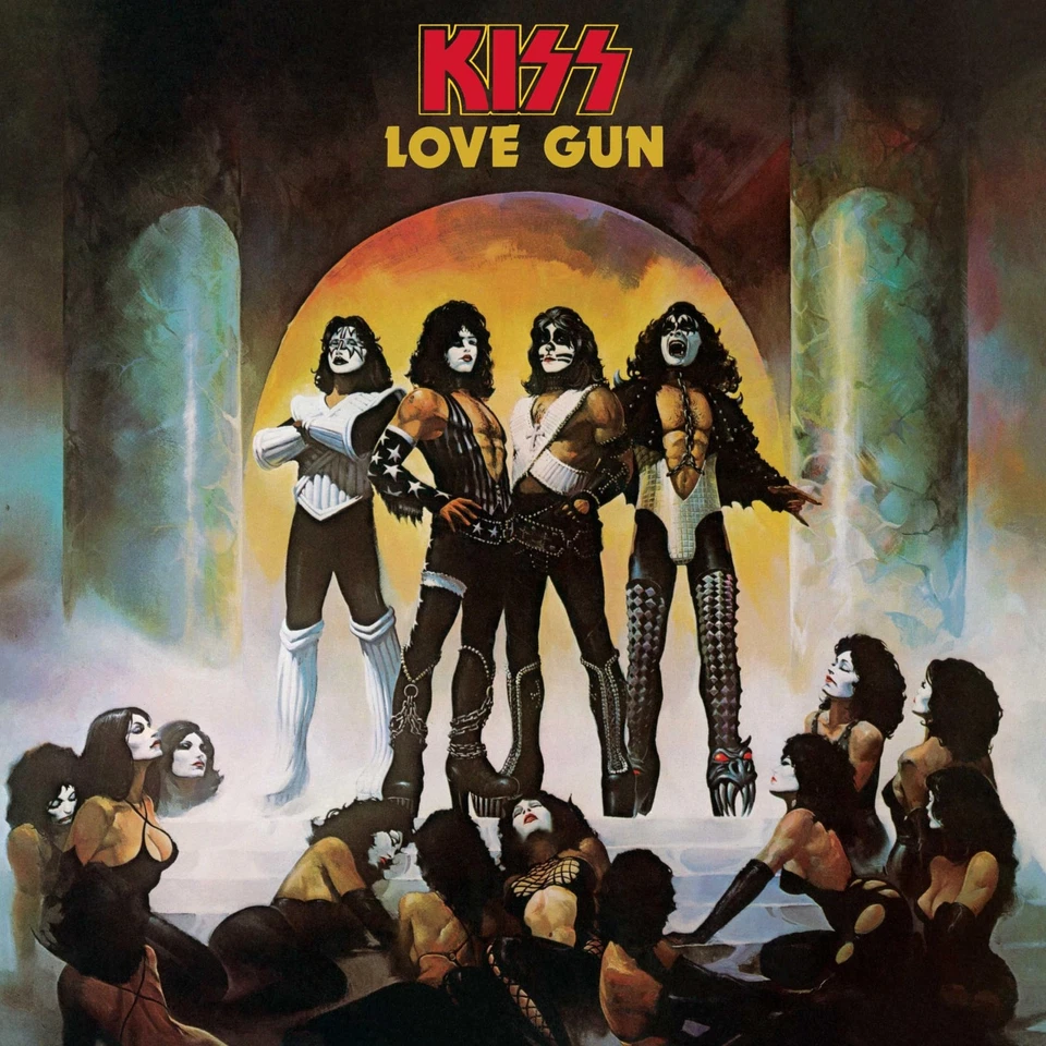 Kiss Kiss - Love Gun (Exclusive Tangerine / Aqua Splatter (Vinyl) (US IMPORT) - Image 1 of 1