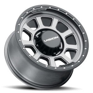 4-New 18" Vision 350 Ojos Wheels 18x9 8x180 12 Satin Grey Rims 124.2 - Picture 1 of 3