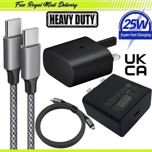 Spina caricabatterie super veloce ufficiale 25 W e cavo intrecciato USB-C tipo C per tutti i telefoni - Foto 1 di 20