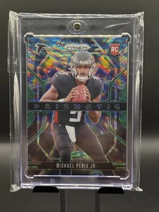 2024 Panini Prizm - Prizmatic Michael Penix Jr. #10 Green Wave Prizm (RC) - Picture 1 of 2