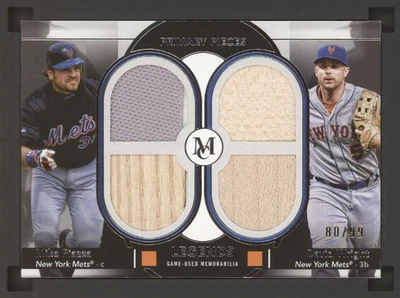 Colección Museo Topps 2024 Mike Piazza David Wright reliquia cuádruple/99 Mets Foto 1 de 2