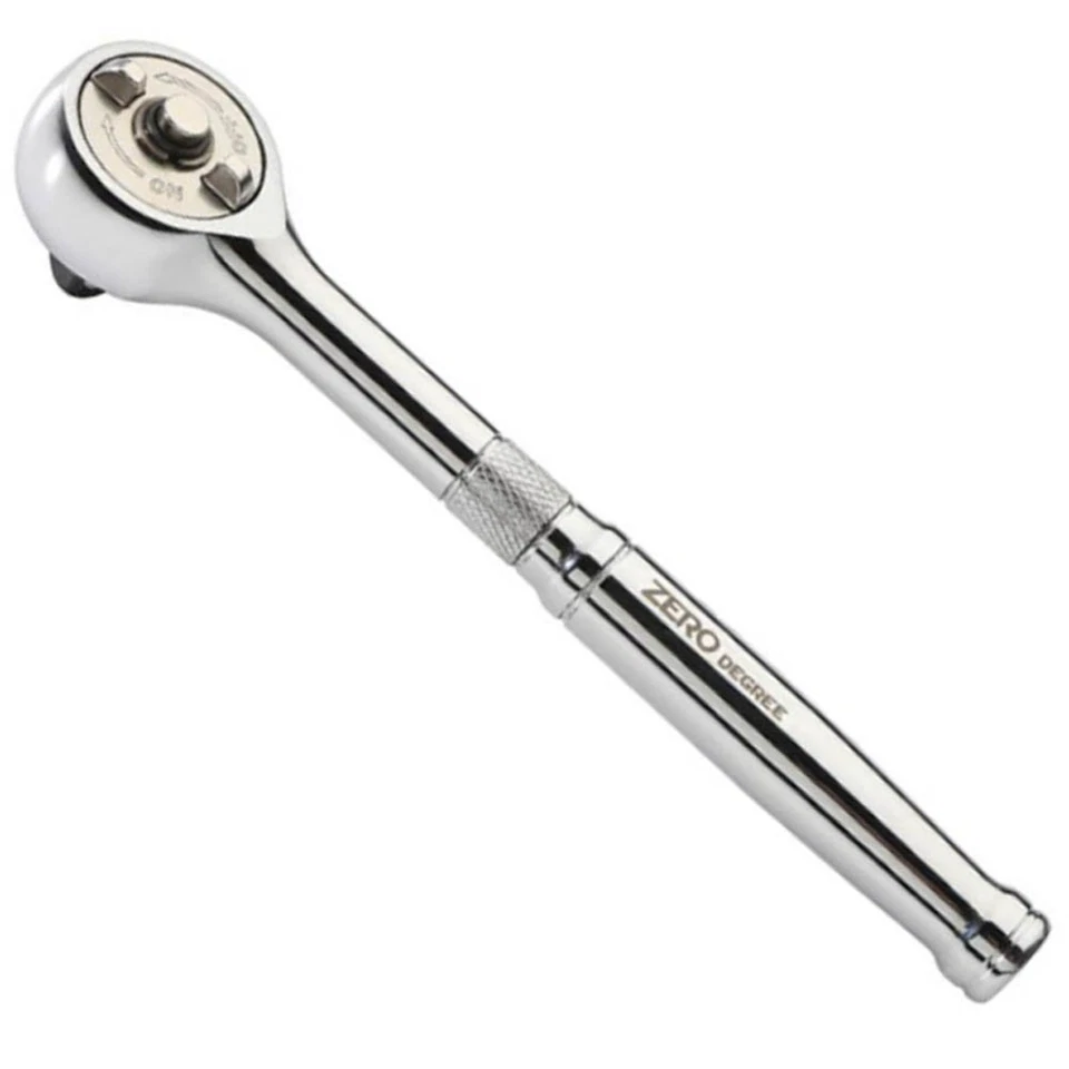 Zero Degree 1/2" Inch Drive Gearless Ratchet Nickel Plated 1" Turning Arc 38152 - Image 1 of 4