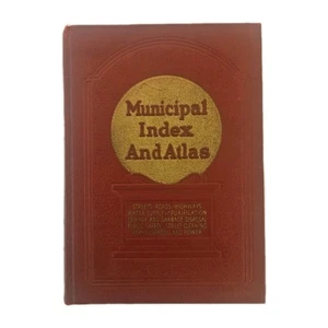 1936 Municipal Index & Atlas Book Streets Roads Parks Lighting Power  - Bild 1 von 14
