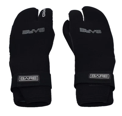 Guante de buceo BARE K-Palm - Guantelete negro de 3 dedos - Unisex XL extra grande Foto 1 de 3