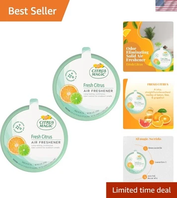 Paquete de 2 ambientadores perfumados con cítricos - bloquea el olor durante 6-8 semanas, tamaño compacto Foto 1 de 4