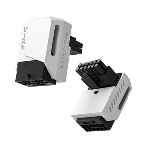 EZDIY-FAB PCIe 5.1 Adapter 600W 12+4pin 16pin 12VHPWR GPU Power Connector White - Picture 1 of 8