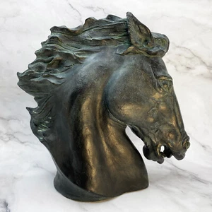 Vintage 70s "Flaming Mane" Horse Head Cast Sculpture - James Killian Spratt - Picture 1 of 18