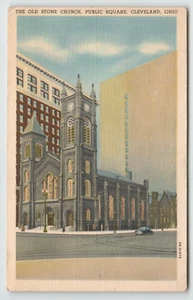 Postal The Old Stone Church & Public Square en Cleveland, Ohio. - Imagen 1 de 2