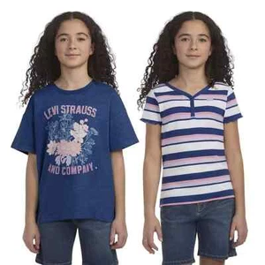 Levi's Girls 2-Pack Graphic Tee Size XL 14/16 Blue - Picture 1 of 5