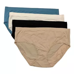 Cuddl Duds Intimates taglia 2X 4Pr. Mutandine micro hipster lisce CIRRUS BLU A614508 - Foto 1 di 2