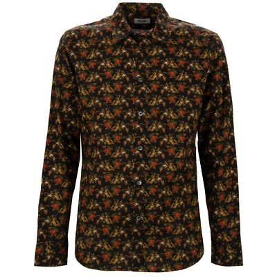 MOSCHINO Guitar Saxophon Roses Print Cotton Shirt 40 M  - Image 1 of 4