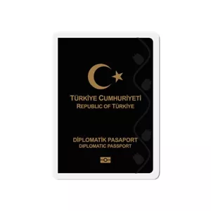 Pasaporte turco (diplomático) - imán troquelado - Imagen 1 de 16