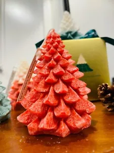2 Pack Christmas Red Scented Candles Gift Set, Christmas Tree Aromatherapy - Picture 1 of 5