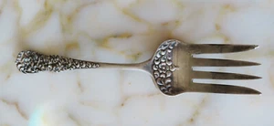 BULLARD BROS. STERLING LARGE SERVING FORK  9" L. - Picture 1 of 10