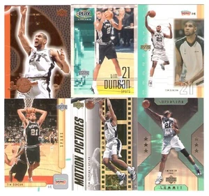 Tim Duncan 2000-2001 6 Karten Lot Basketball Karten Spurs HOF - Bild 1 von 4