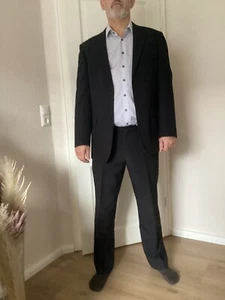 Konfirmation Business Anzug der Marke SIG in schwarz mit Nadelstreifen Größe 50 - Bild 1 von 18