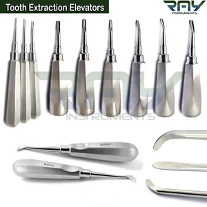 Range of Tooth Extraction Root Elevators Veterinary Dental Surgical Lab Tools - Picture 1 of 8